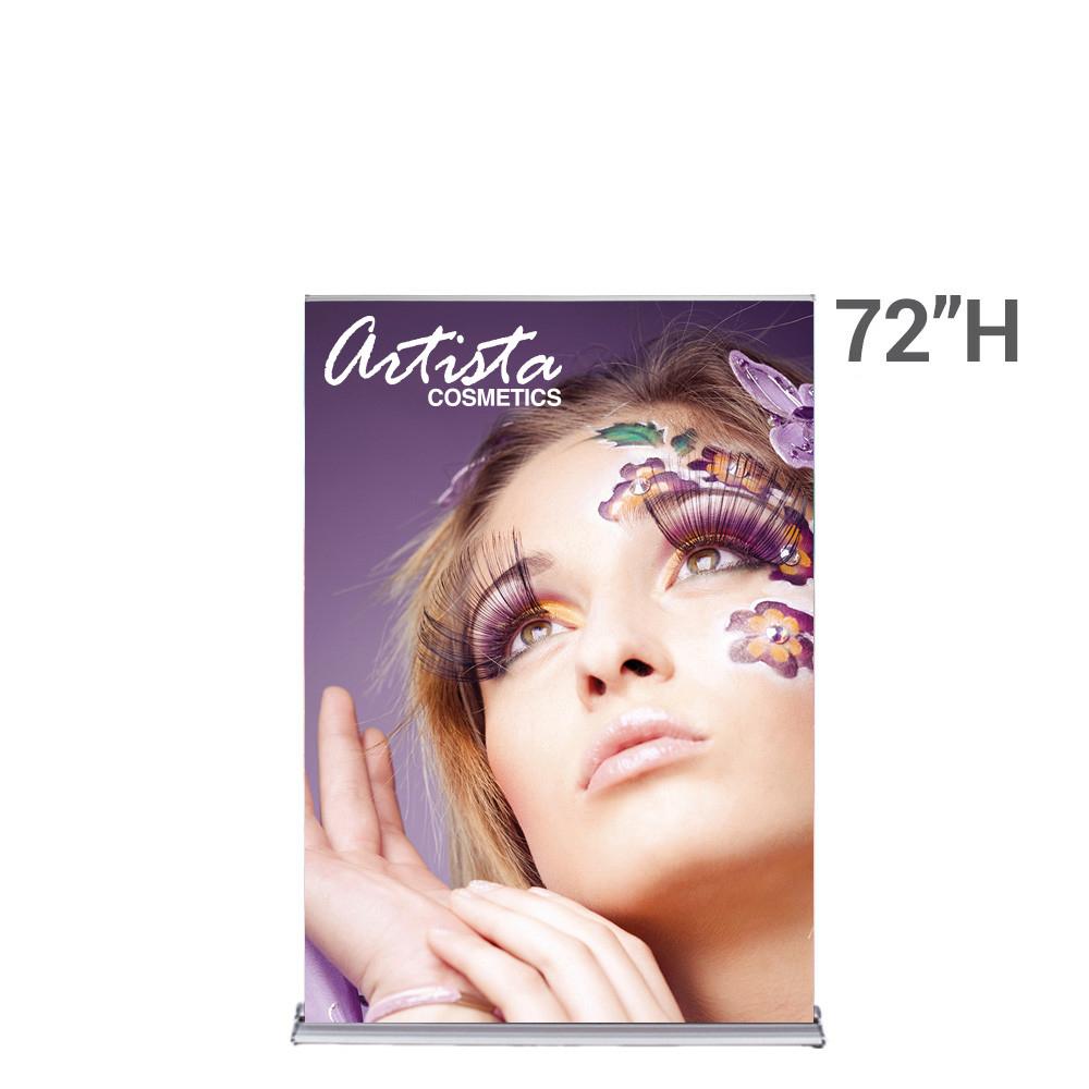 48 in. SilverStep Retractable Banner Stand — Graphic Package / 72 inches